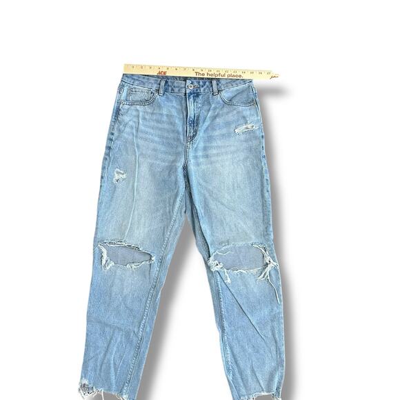 American Eagle STRIGID “Real Good” Mom Jeans Women’s 10 High Rise Distressed - Picture 3 of 10